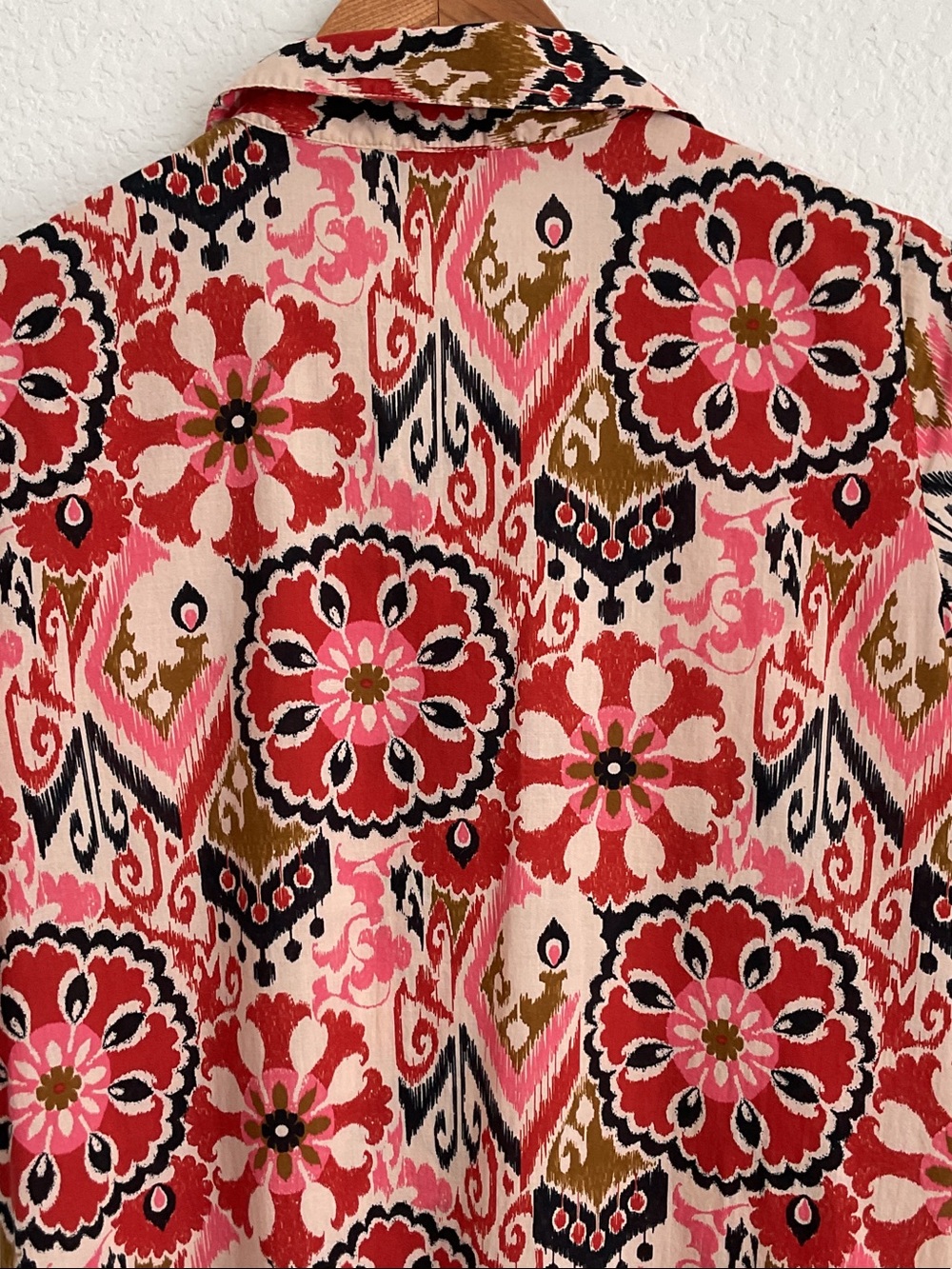Zara Pink Red Black Floral Printed Dress - Picture 4 of 7